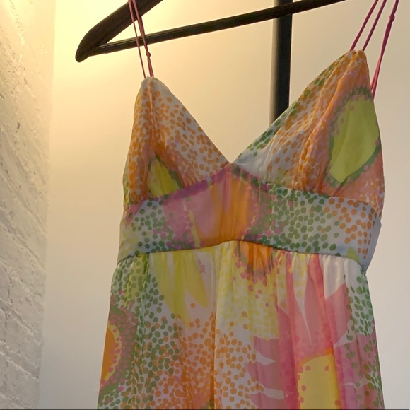 Milly Floral Silk Chiffon Dress - Size 2 - Picture 10 of 10